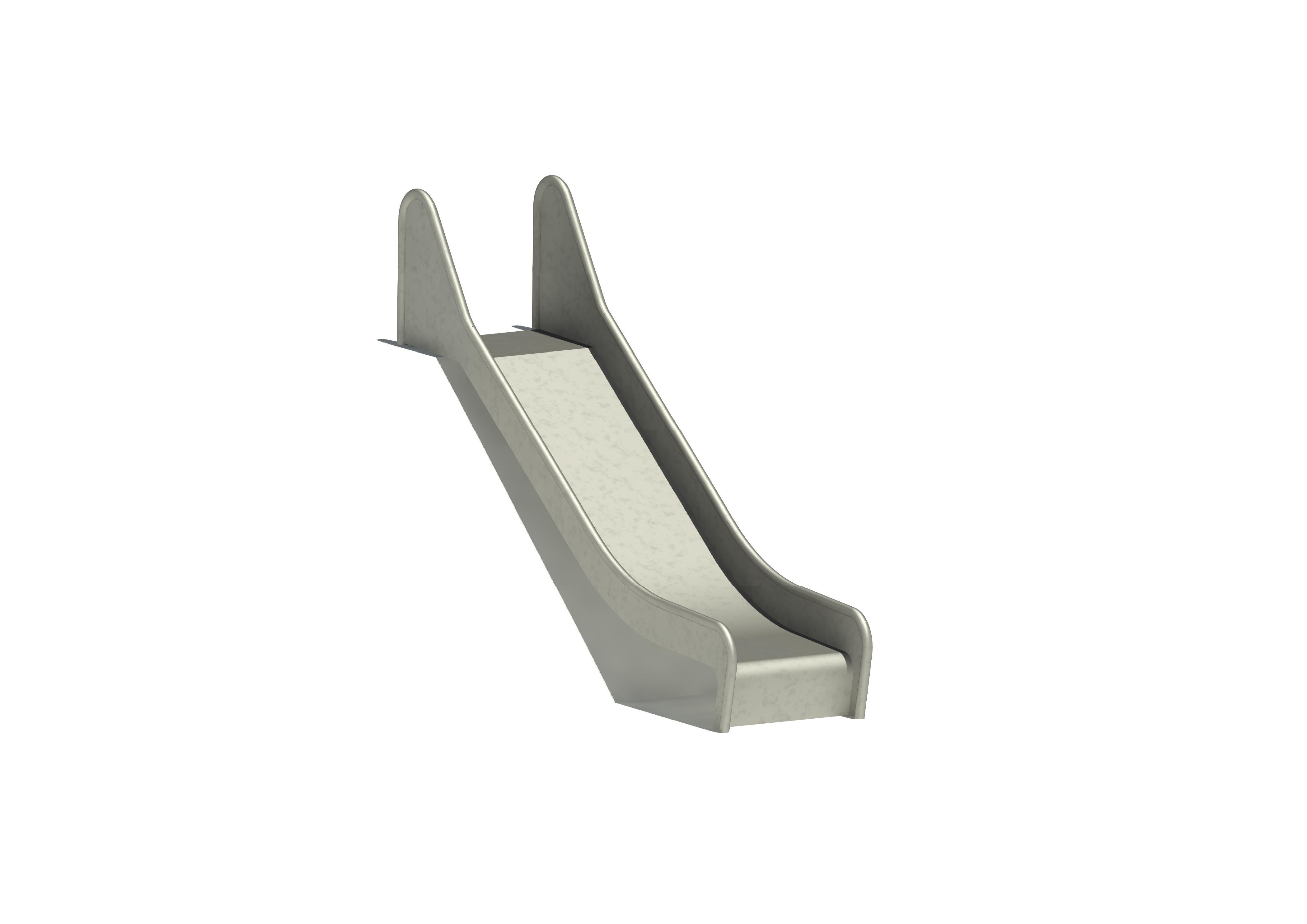 Hangrutschbahn Edelstahl, ABH 95 cm, Breite 50 cm, Maier Spielplatzgeräte