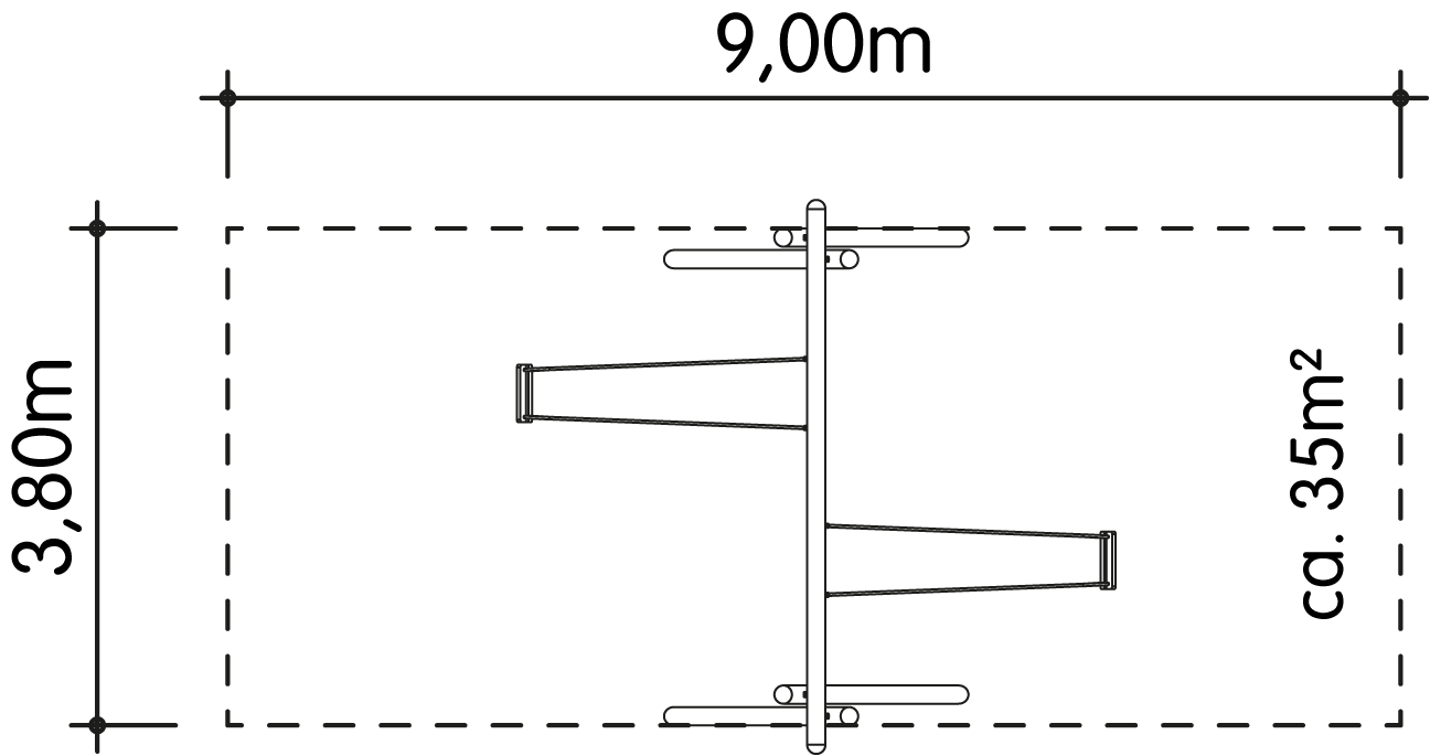 Hochschaukel 2-fach LH300cm Ansicht 4