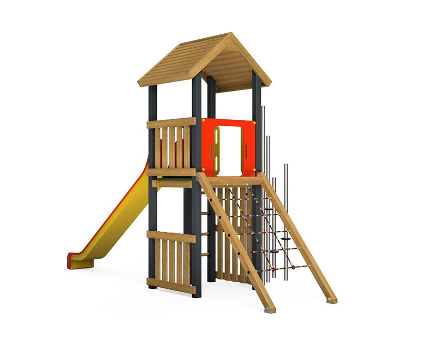 Spielturm-Kombination Eco/Aluminium Ansicht 3