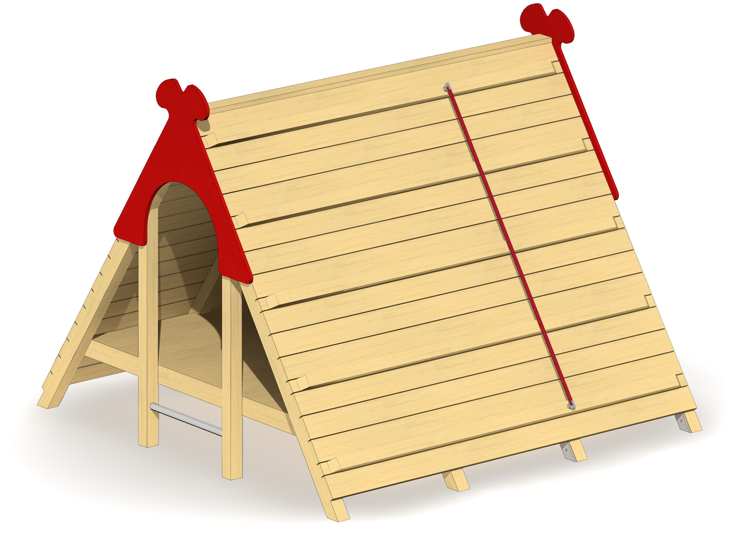 Heideschafstall mit Seil+Griffen Ansicht 4