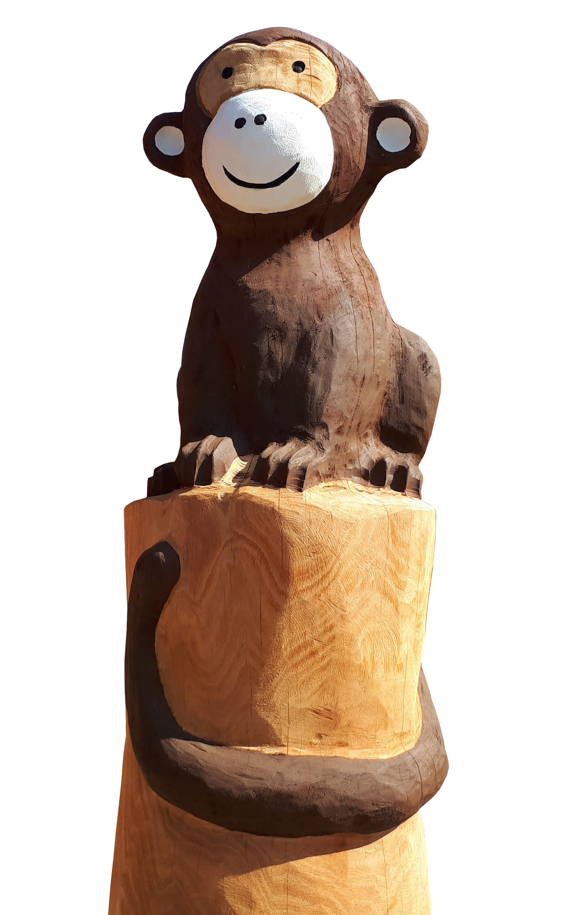 Pfostenkopf/Schnitzfigur Äffchen - Ansicht 4