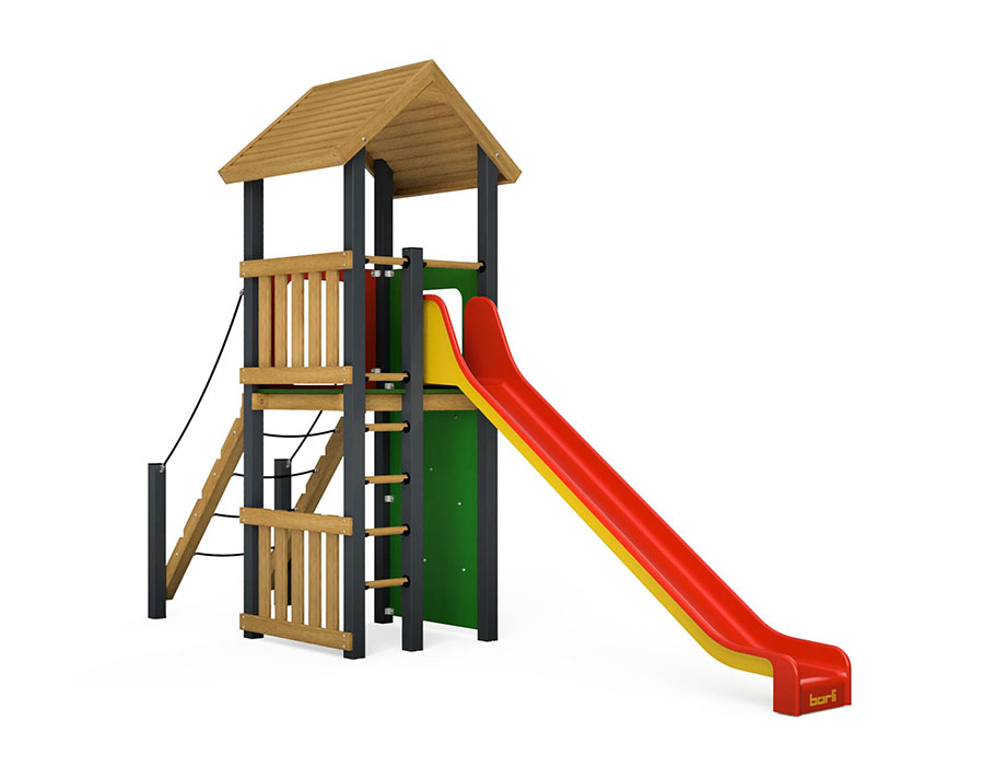 Spielturm-Kombination Eco/Aluminium, Bürli