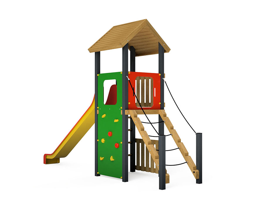 Spielturm-Kombination Eco/Aluminium Ansicht 3
