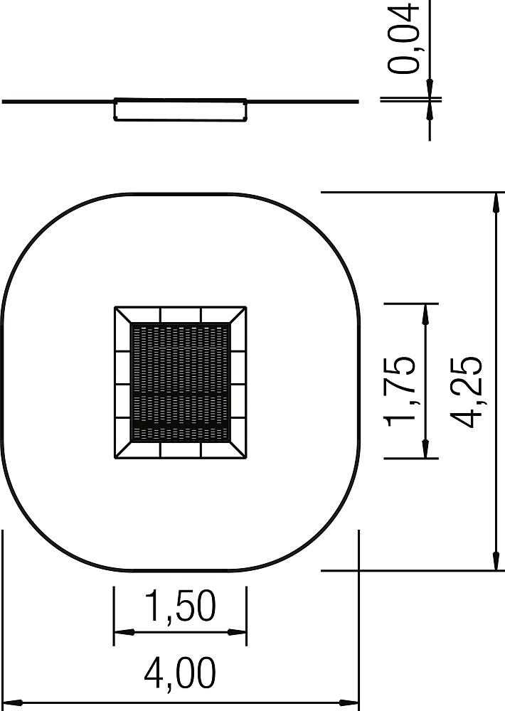 Bodentrampolin Jump S 1,50x1,75 m Ansicht 4
