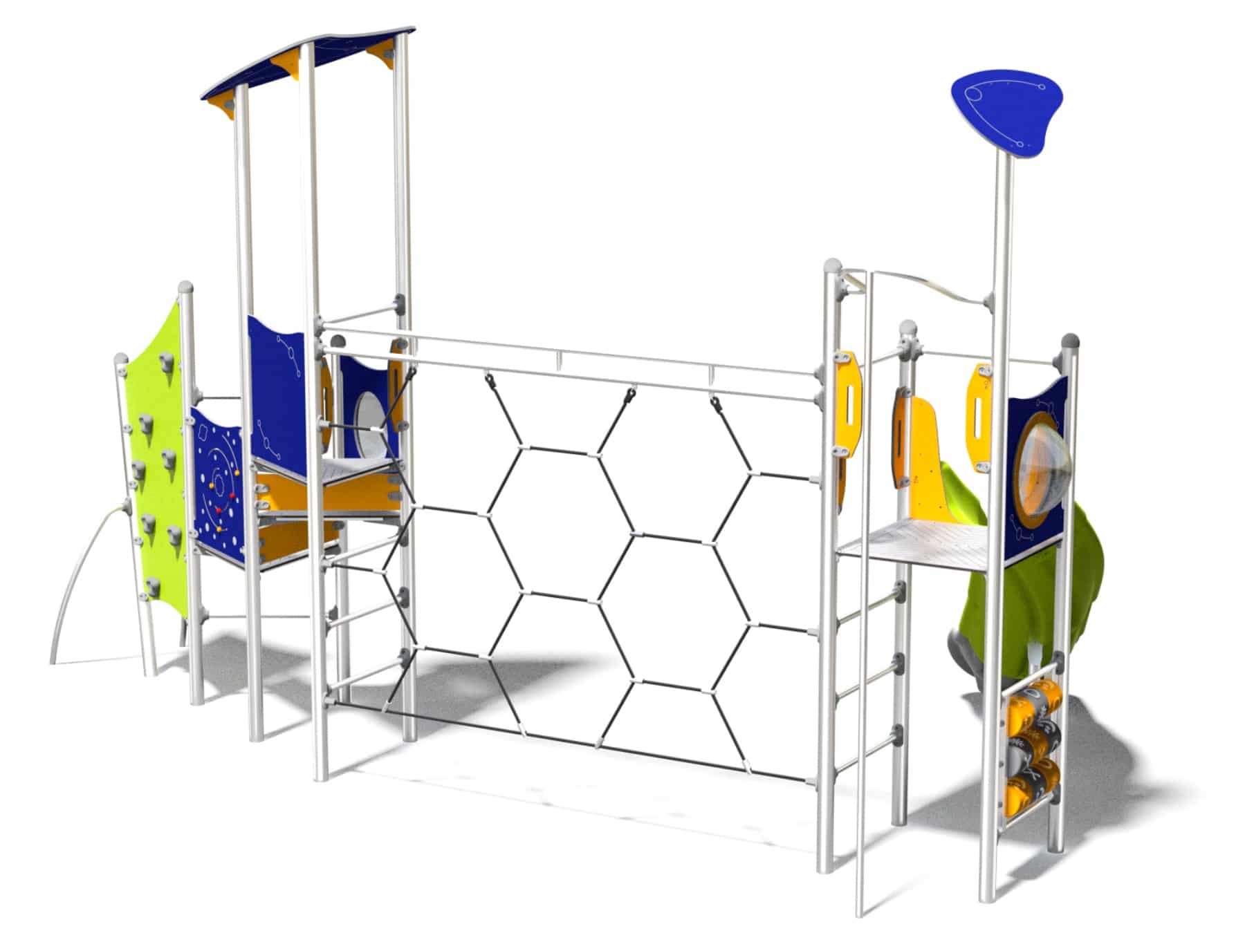 Zweitürmer-Set mit Rutsche und Linarium für Spielplatz Ansicht 3