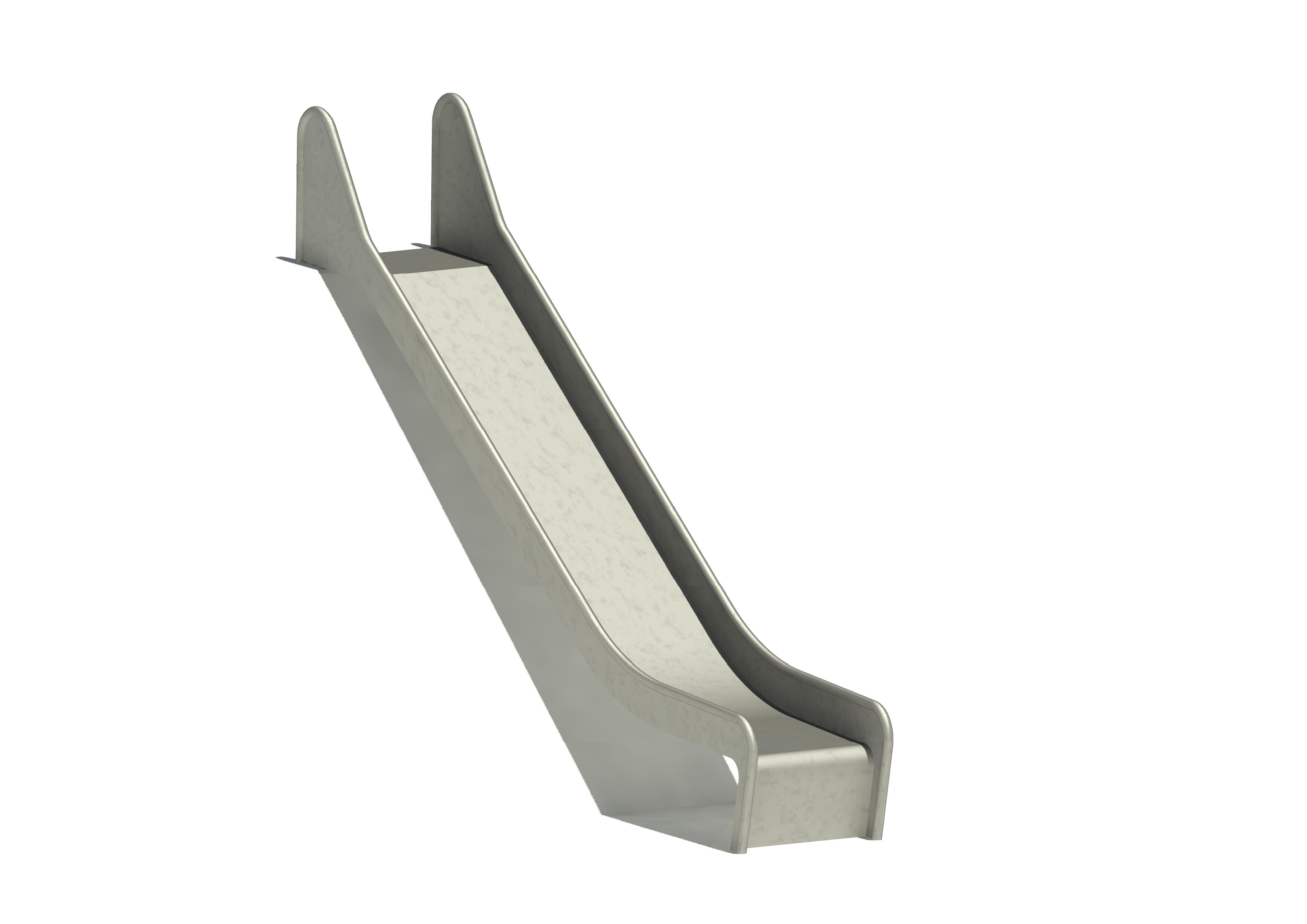 Hangrutschbahn Edelstahl, ABH 150 cm, Breite 50 cm, Maier Spielplatzgeräte