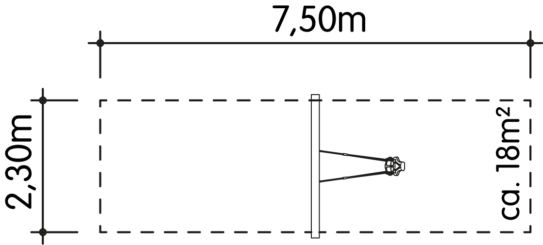 Kleinkind-Schaukel LH210cm Ansicht 4
