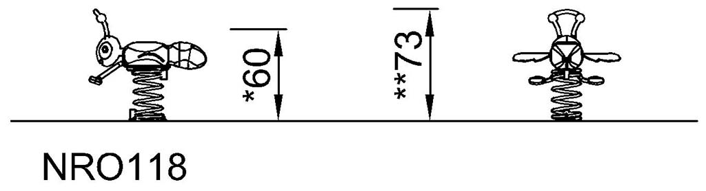 Federwippe Biene, Eiche NRO118 Ansicht 3