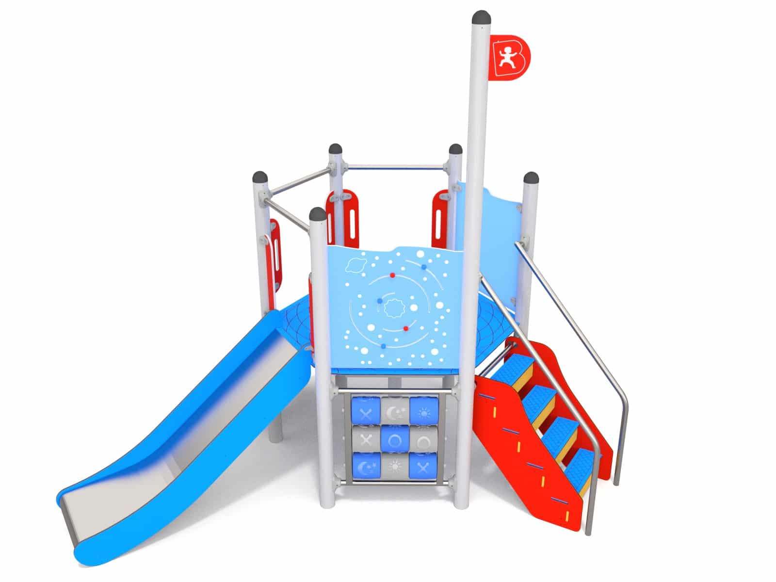 Turret mit Rutsche und Treppe für den Spielplatz
