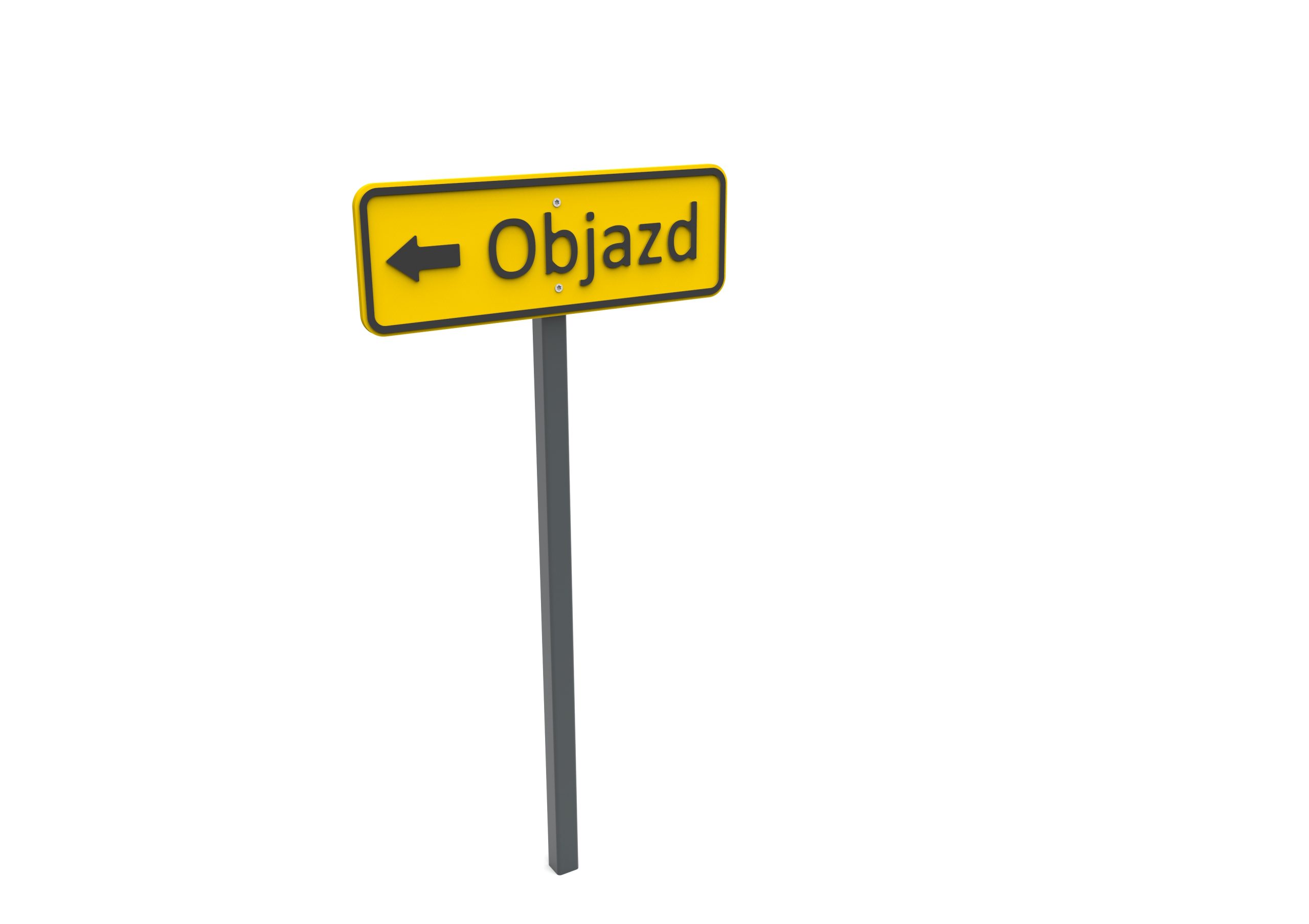 Verkehrsschild Umleitung Ansicht 2