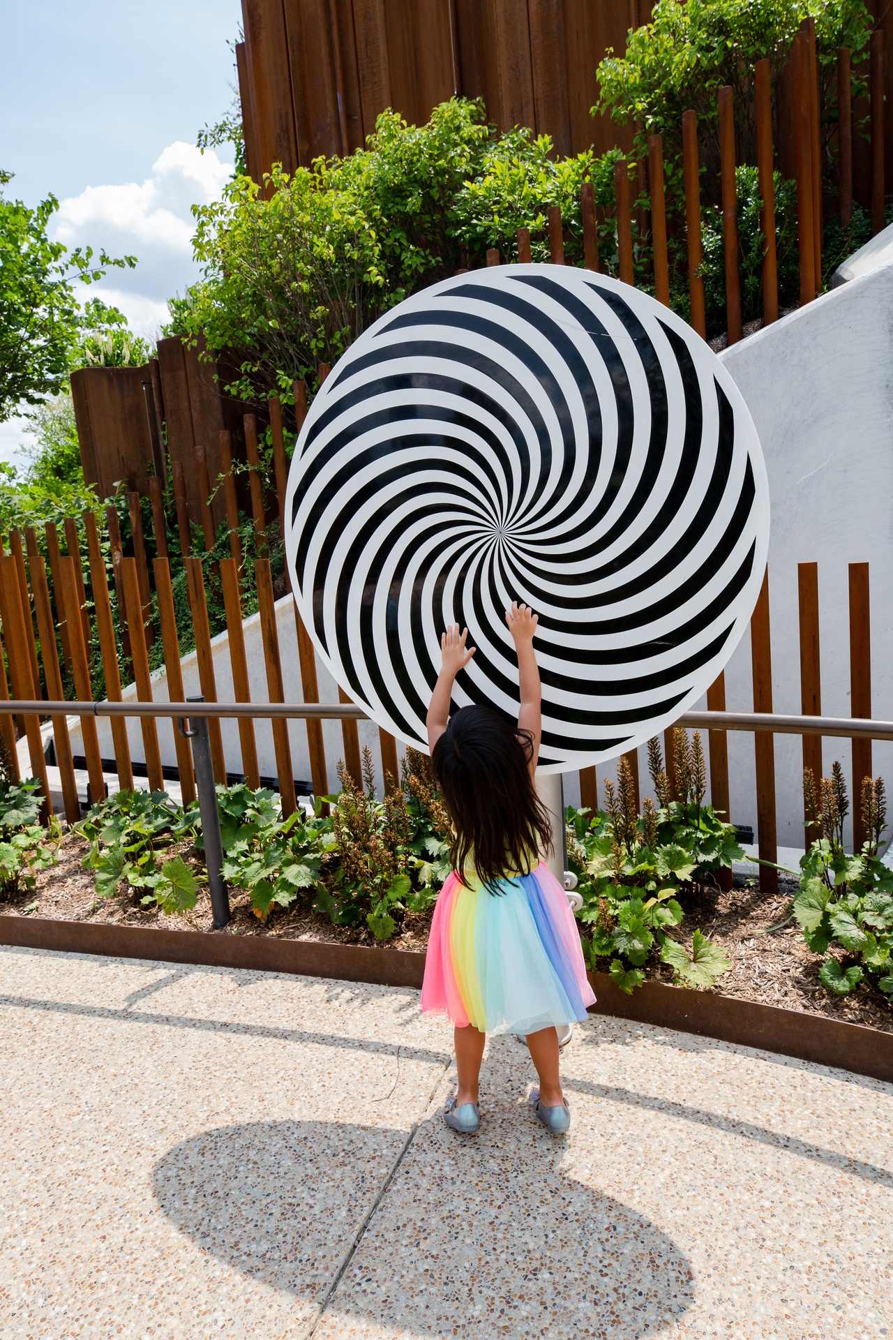 Rotierende Scheibe: Spirale mit Standpfosten Ansicht 3