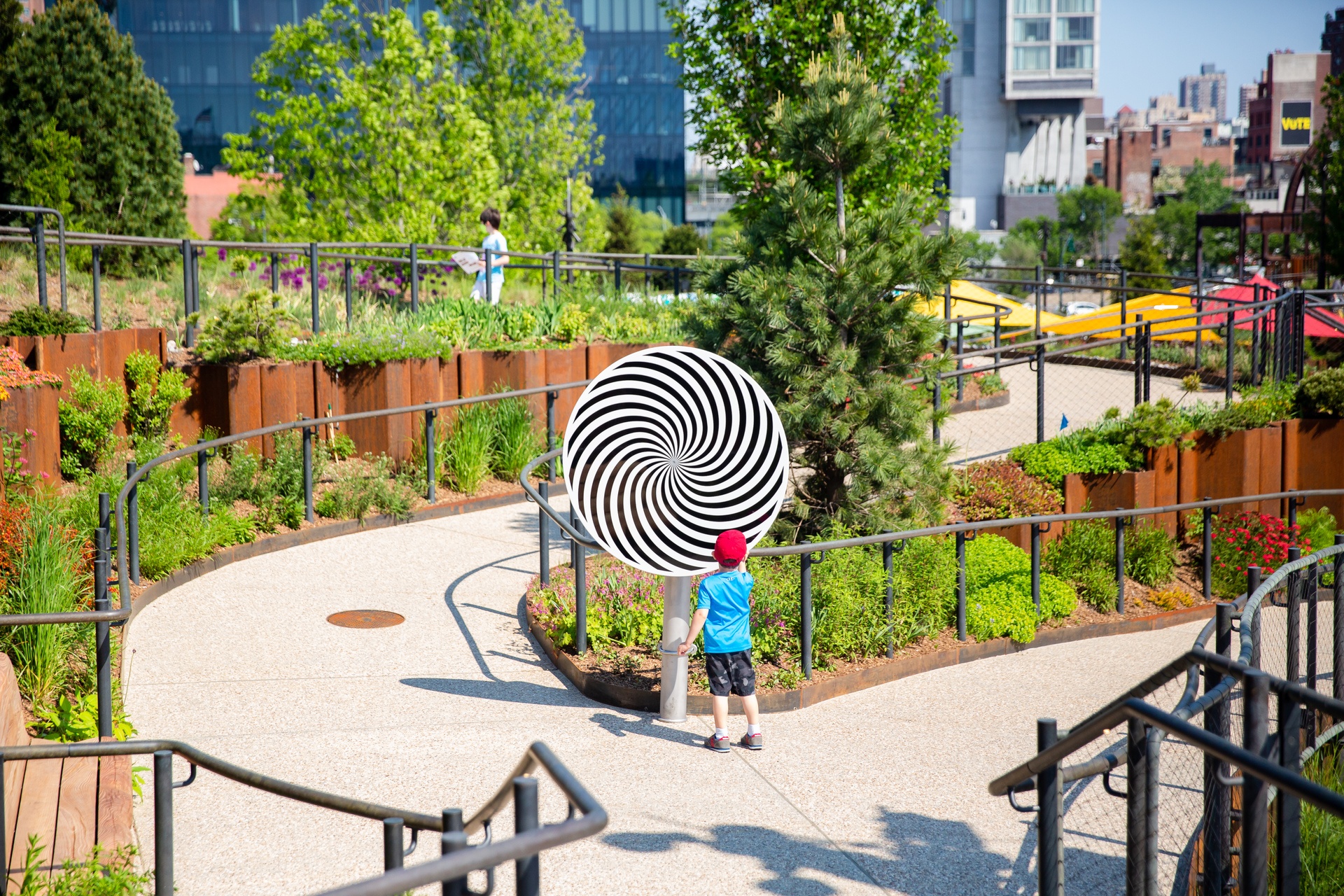 Rotierende Scheibe: Spirale mit Standpfosten Ansicht 6