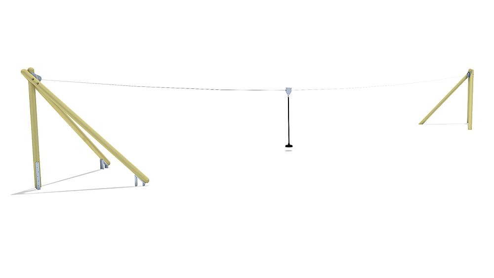 Seilbahn Montana 20 m für Hügelverbau, eibe