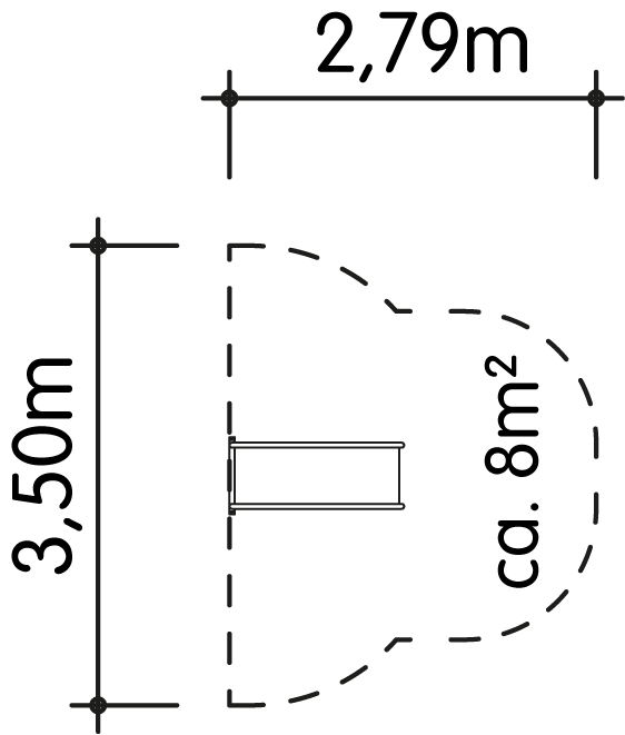 Anbaurutsche 50xPH60-70cm Ansicht 4