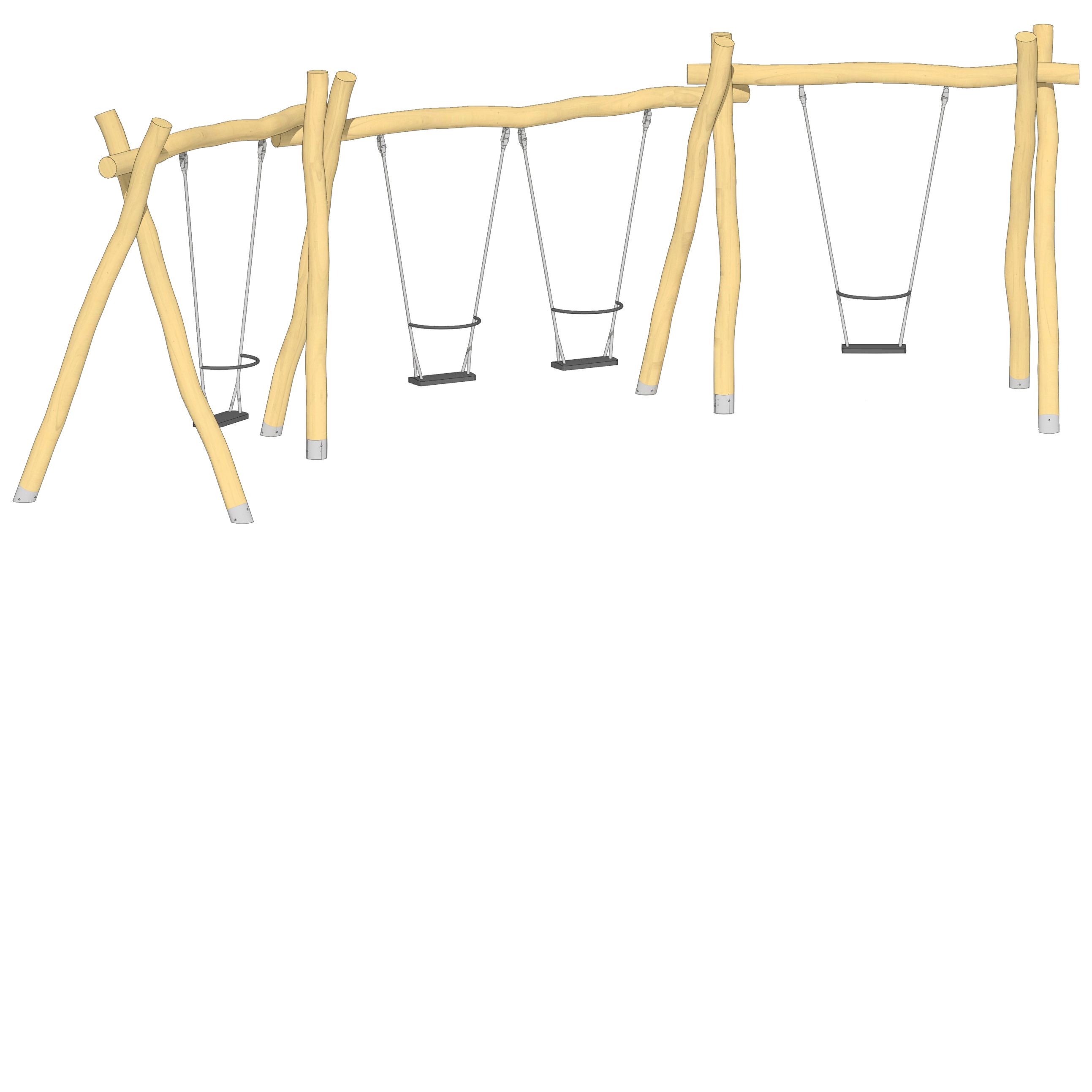 Winkelschaukel 4-fach LH210cm