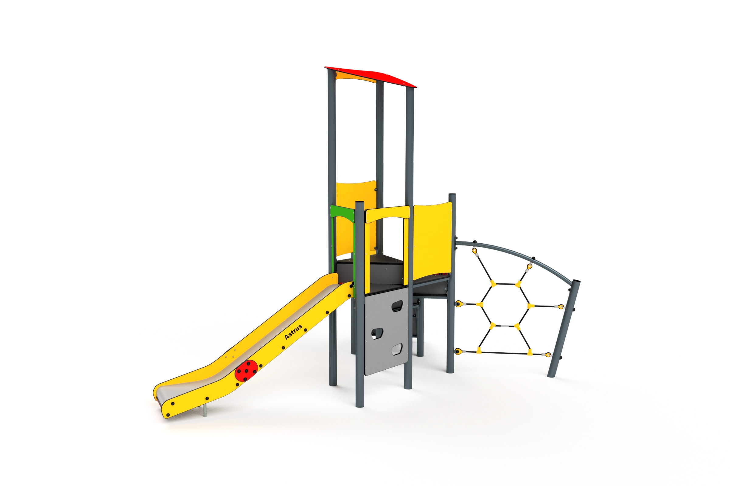 11056 Turm mit Rutsche, Kletterwand und Netz Ansicht 4