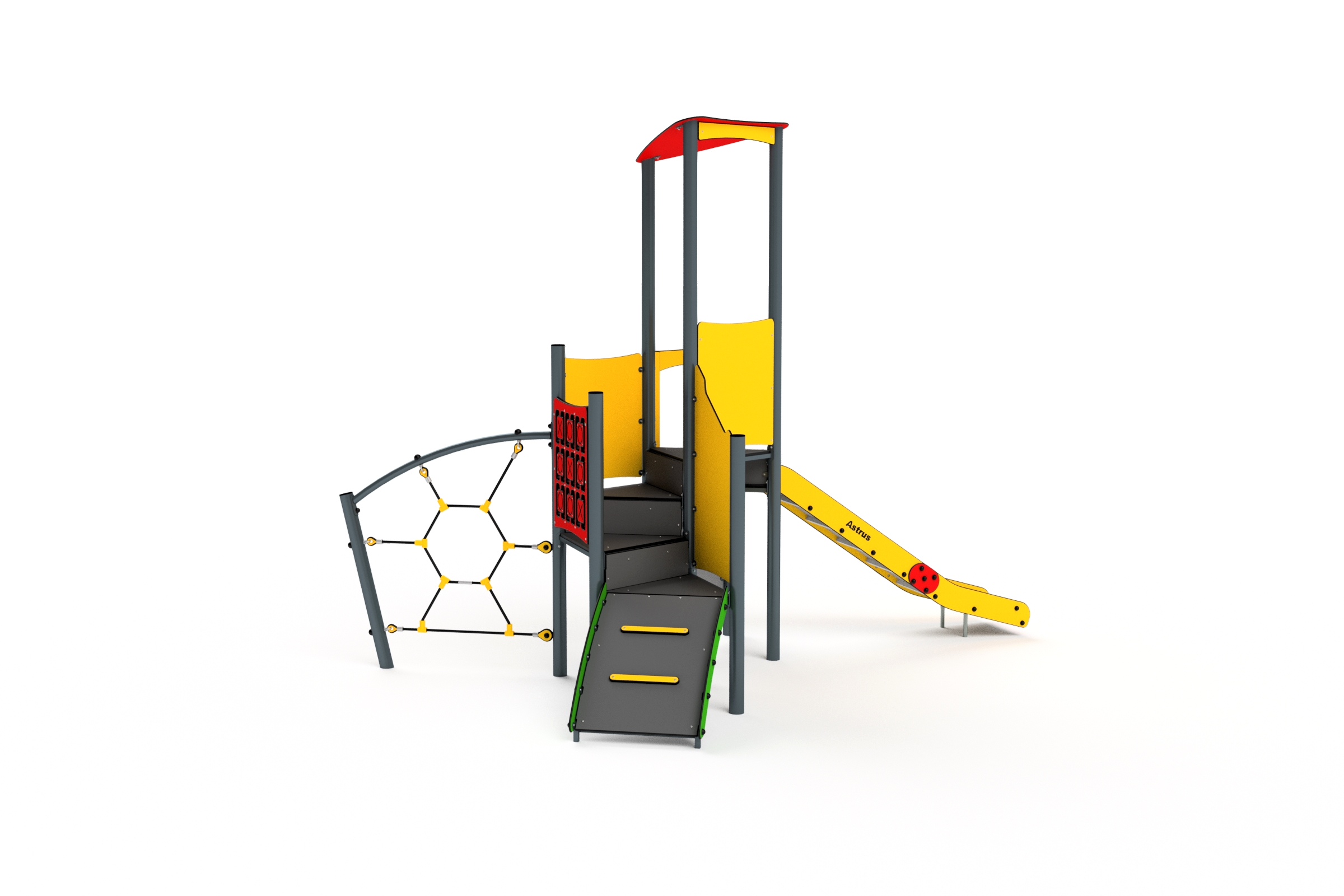 11056 Turm mit Rutsche, Kletterwand und Netz Ansicht 5