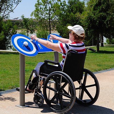 Agapito Outdoor-Fitnessgerät „Drehscheiben Double“ Ansicht 3