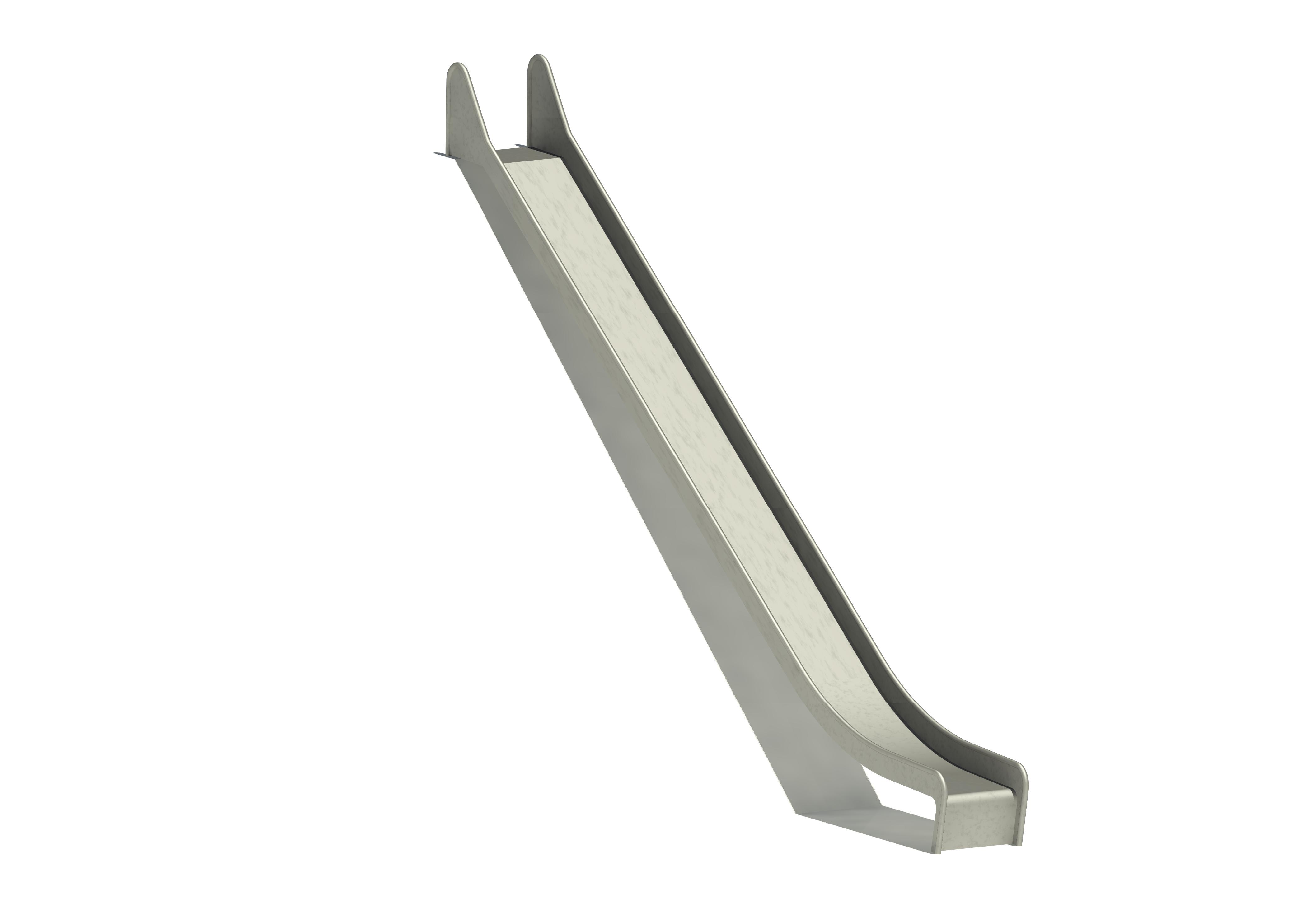 Hangrutschbahn Edelstahl, ABH 300 cm, Breite 50 cm, Maier Spielplatzgeräte