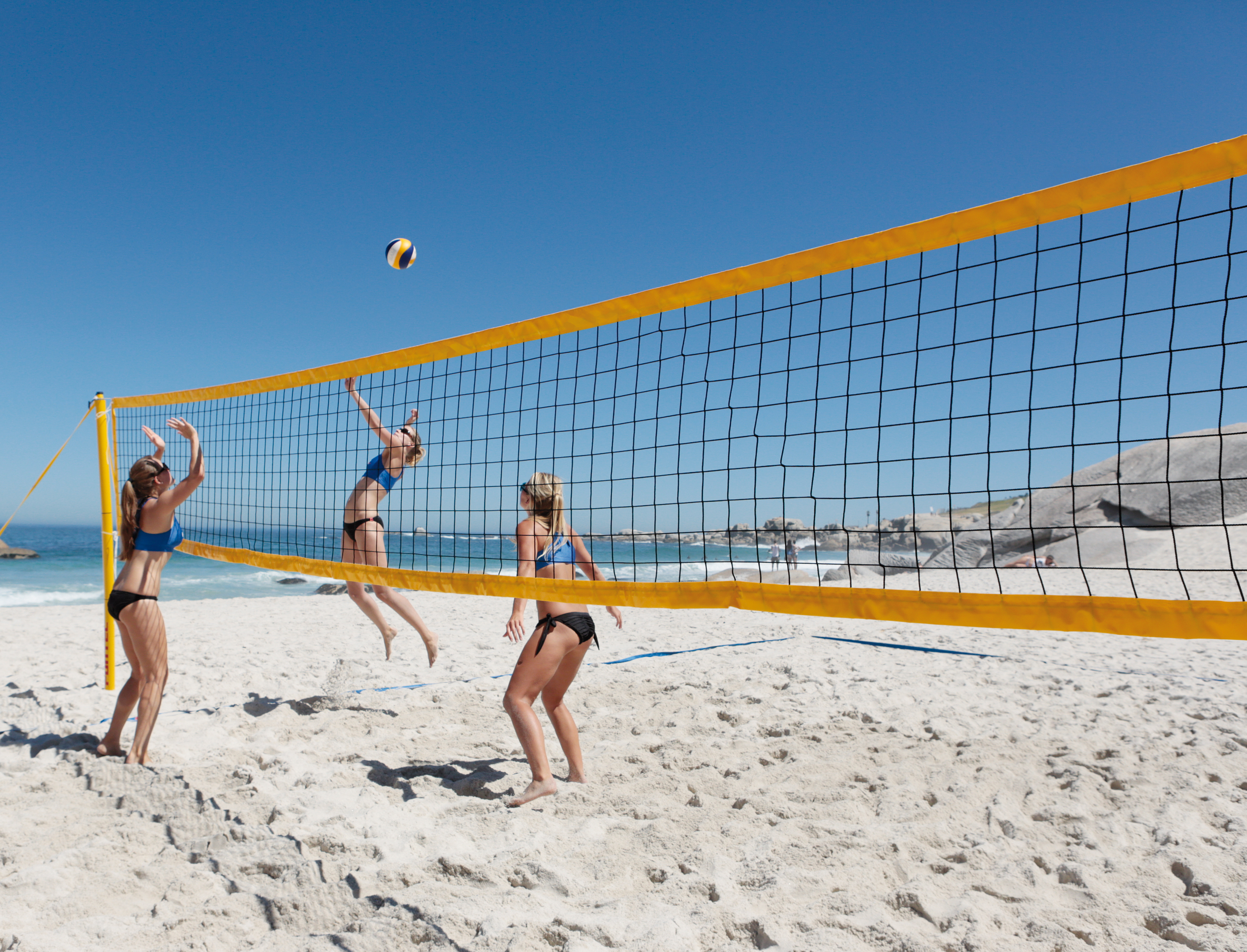 Volleyball-Anlage mit Nylonnetz