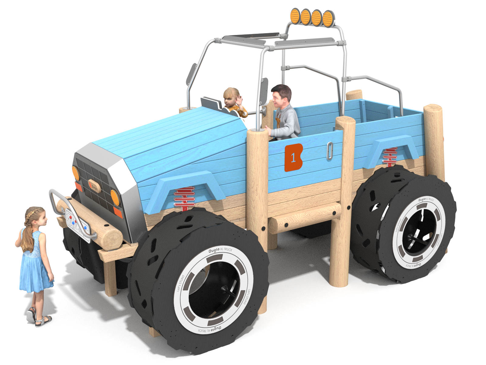 Grosser Robinien-Lastwagen für Spielplatz