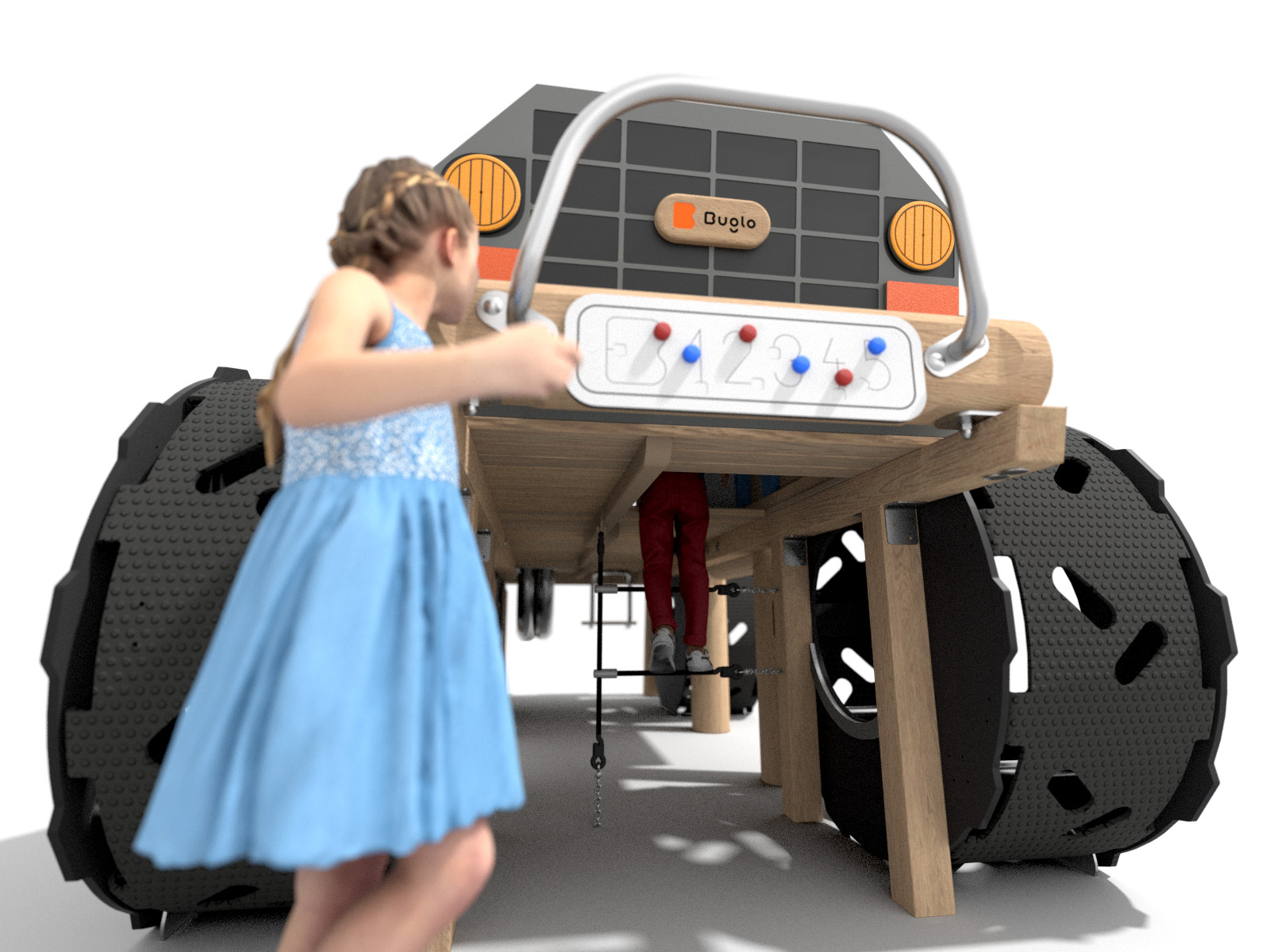 Grosser Robinien-Lastwagen für Spielplatz Ansicht 4