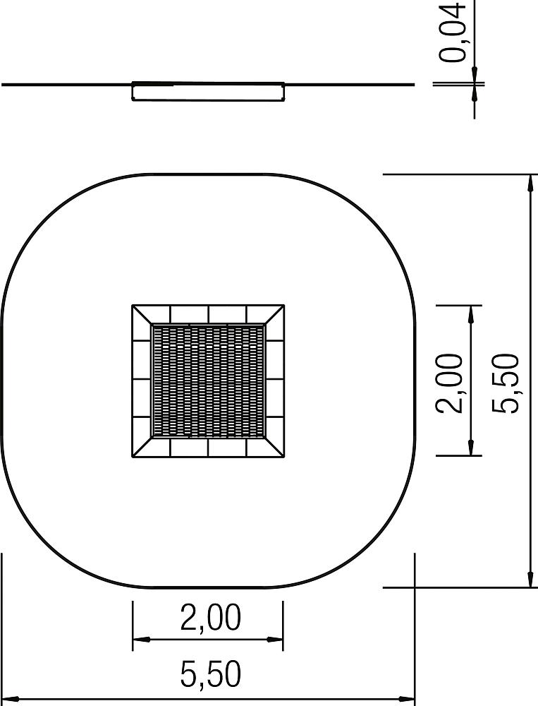 Bodentrampolin Jump M 2,00x2,00 m Ansicht 4