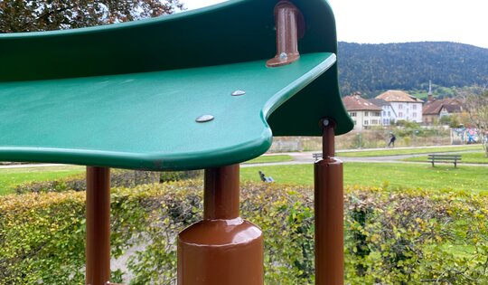 Kletterturm Kombi 1 mit 2er Schaukel steel color