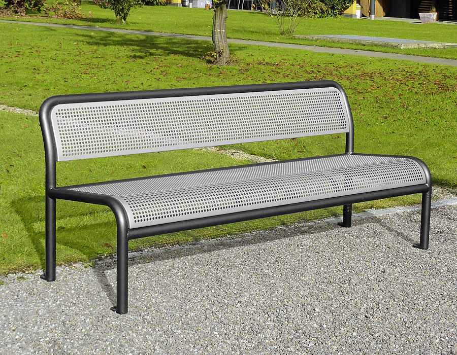 Parkbank Metall Ansicht 3