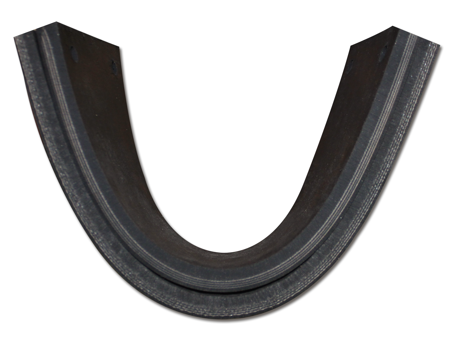 Gummiplatte schwarz, 11.5 cm breit, mit Halterung