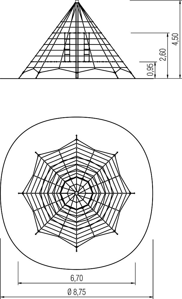Kletterpyramide 450-95 Ansicht 4
