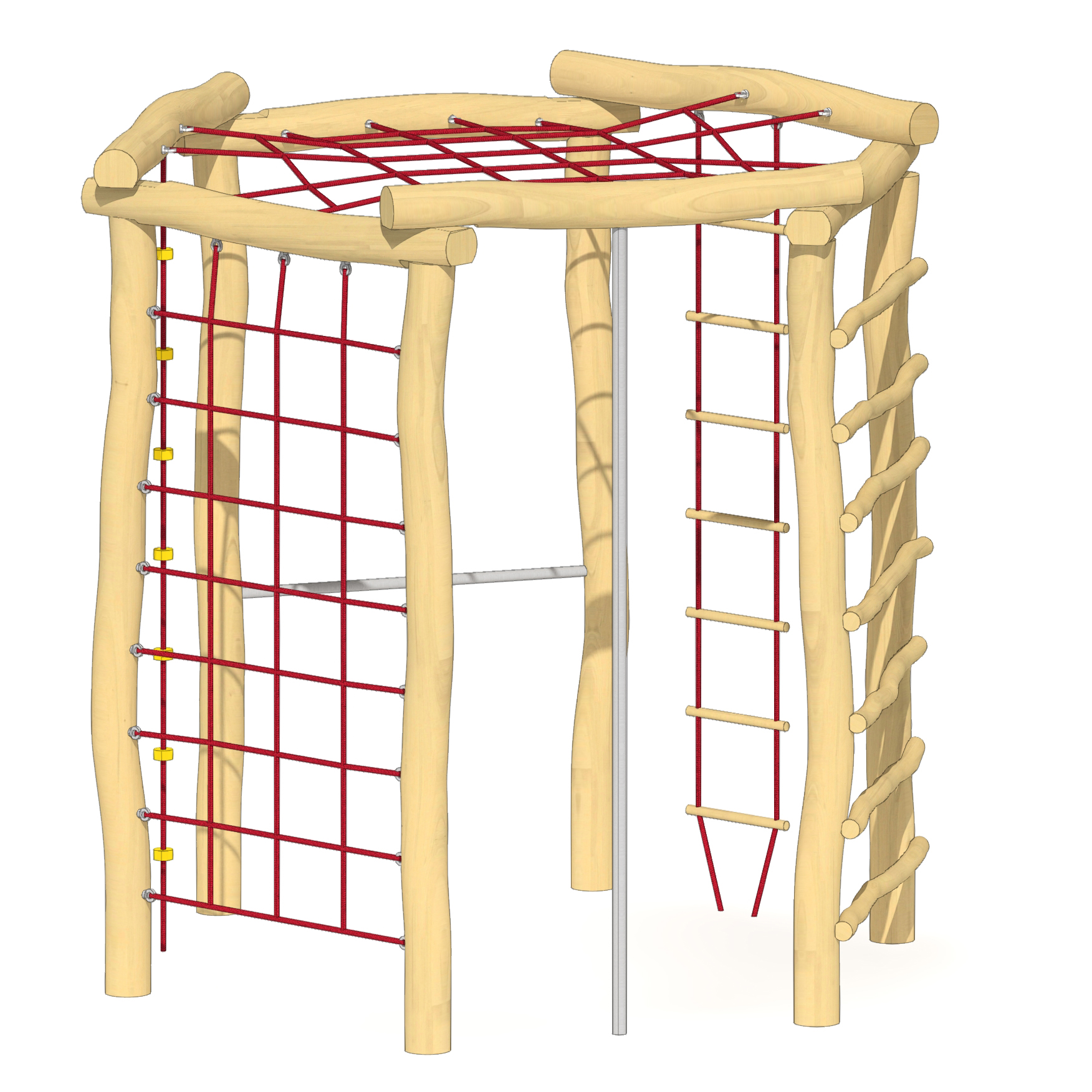 Sechseckanlage H250cm Dachnetz Ansicht 2