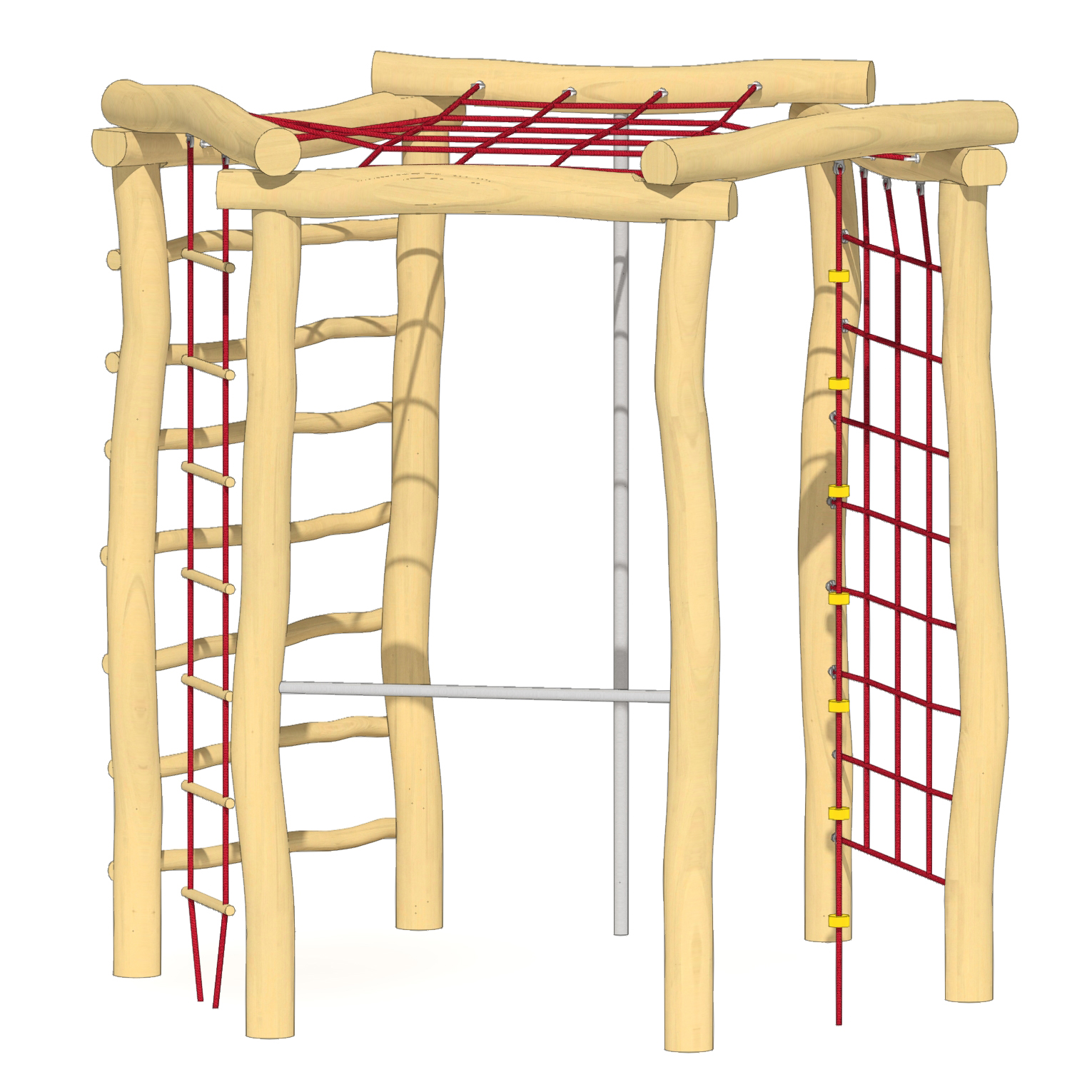 Sechseckanlage H250cm Dachnetz Ansicht 4