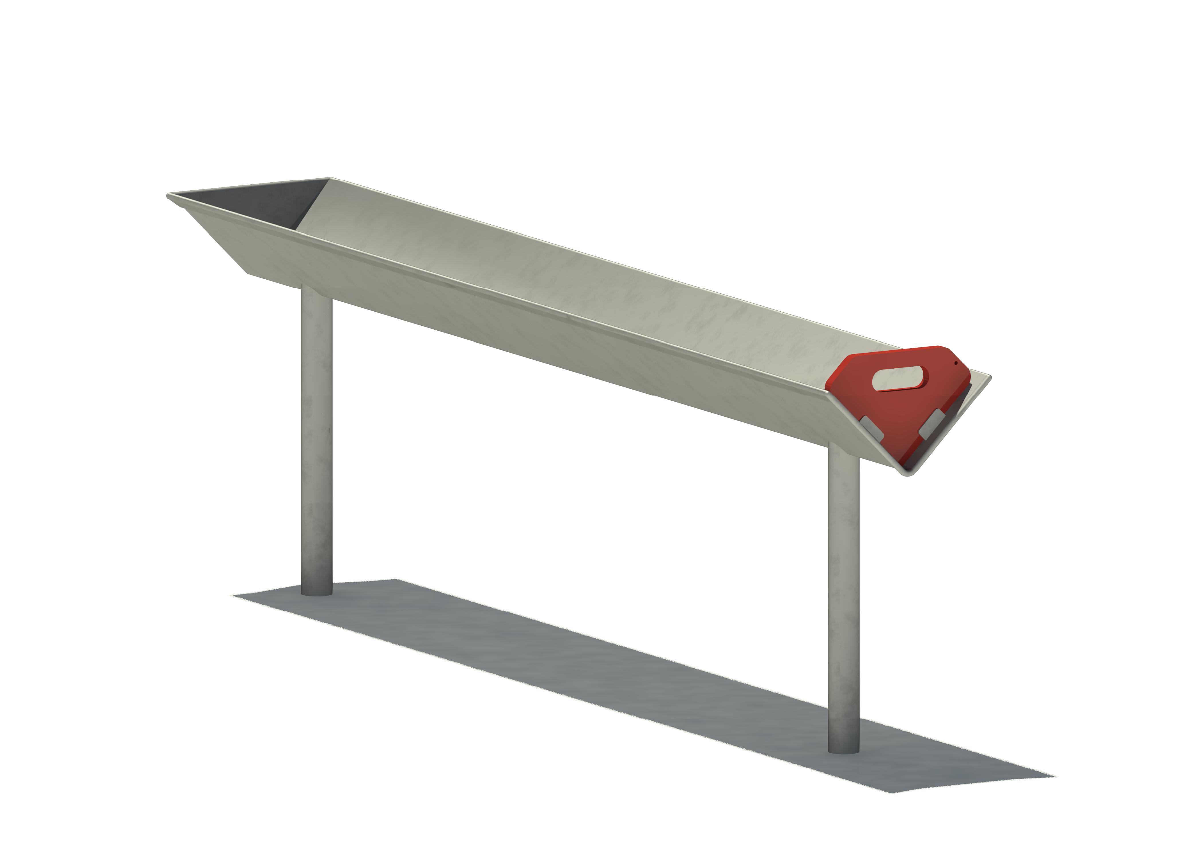 V-Edelstahlrinne 1929, 200 cm, Maier Spielplatzgeräte