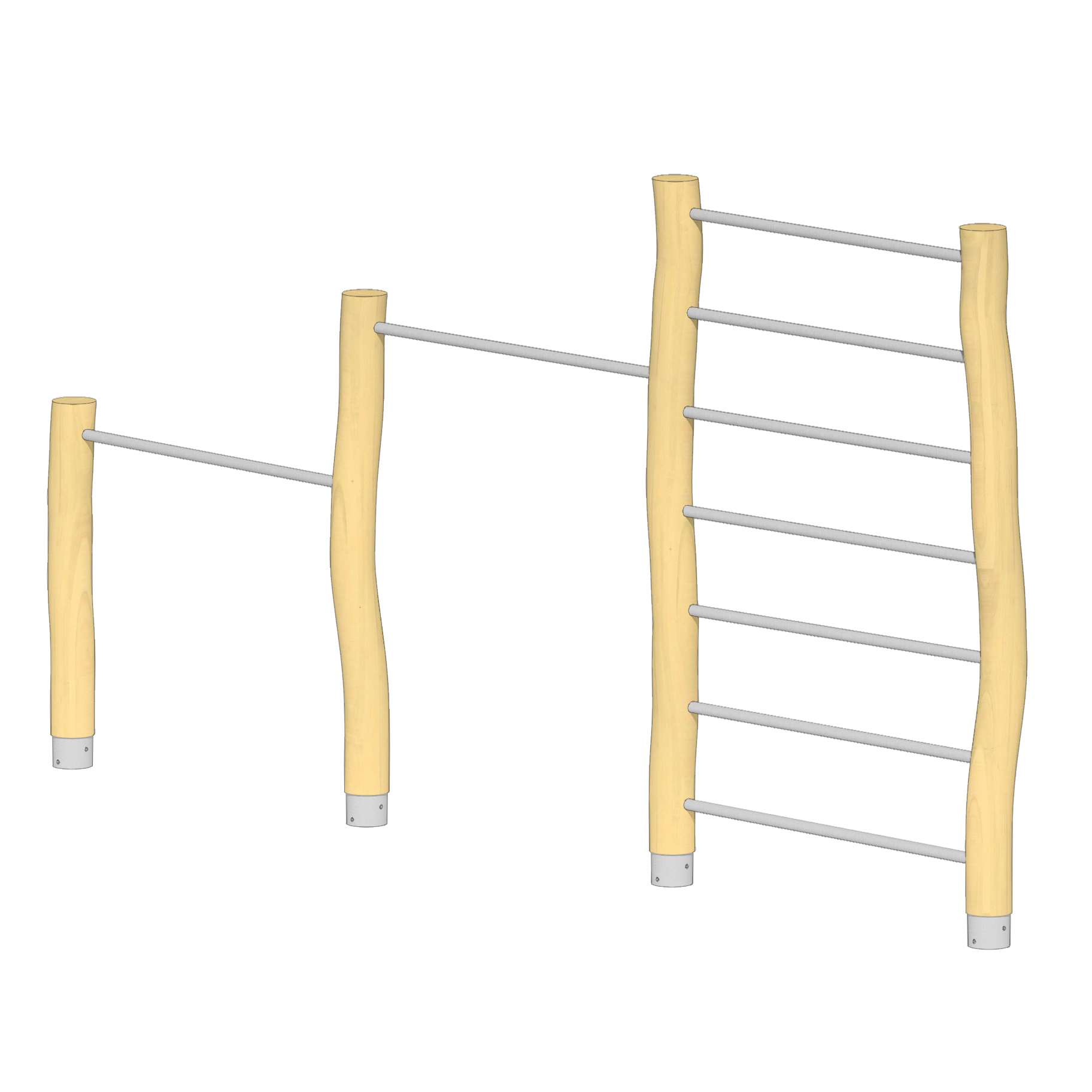 Sprossenwand mit Zweifachreck