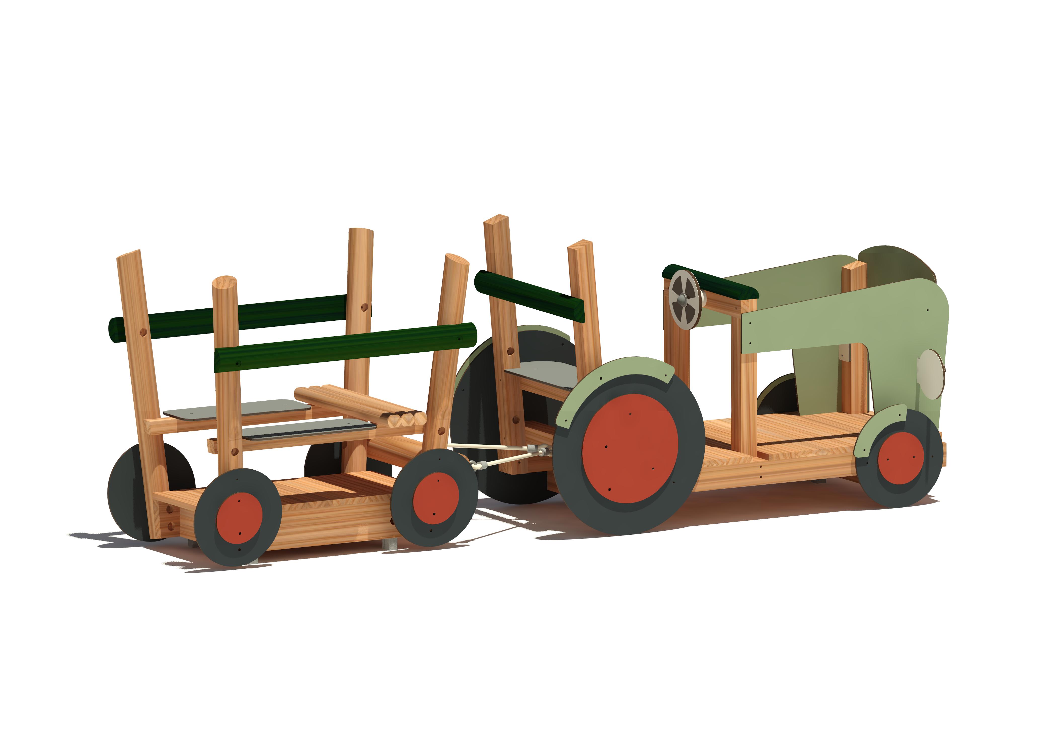 Traktor Fridolin mit Anhänger 1800 Ansicht 5