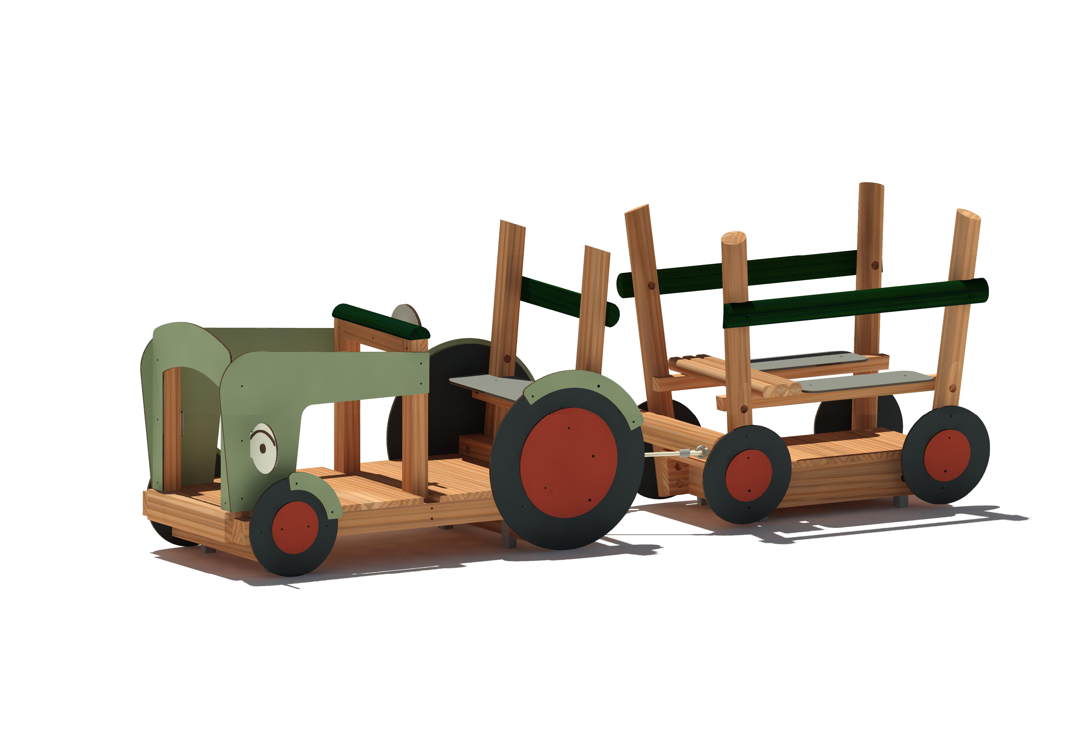 Traktor Fridolin mit Anhänger 1800 Ansicht 6