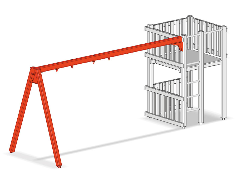 Schaukelabteil Aluminium 2-teilig, Bürli