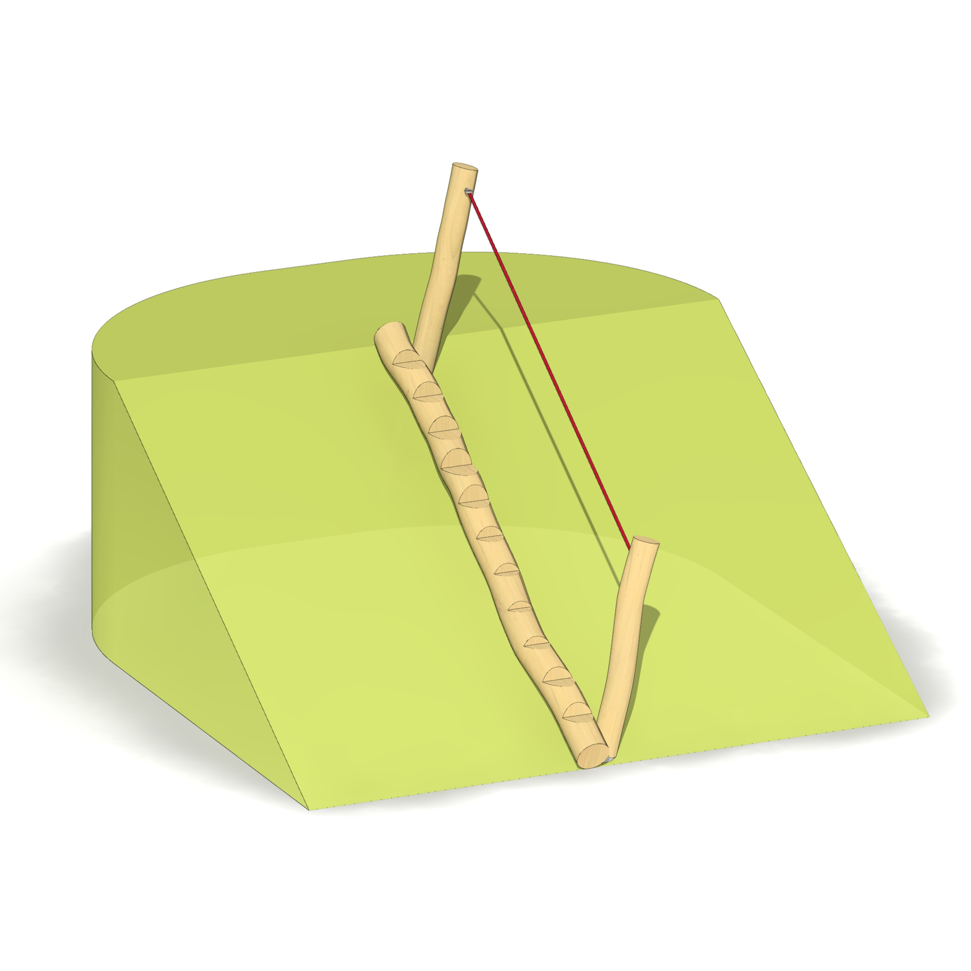 Stammtreppe 3m mit Seilhandlauf