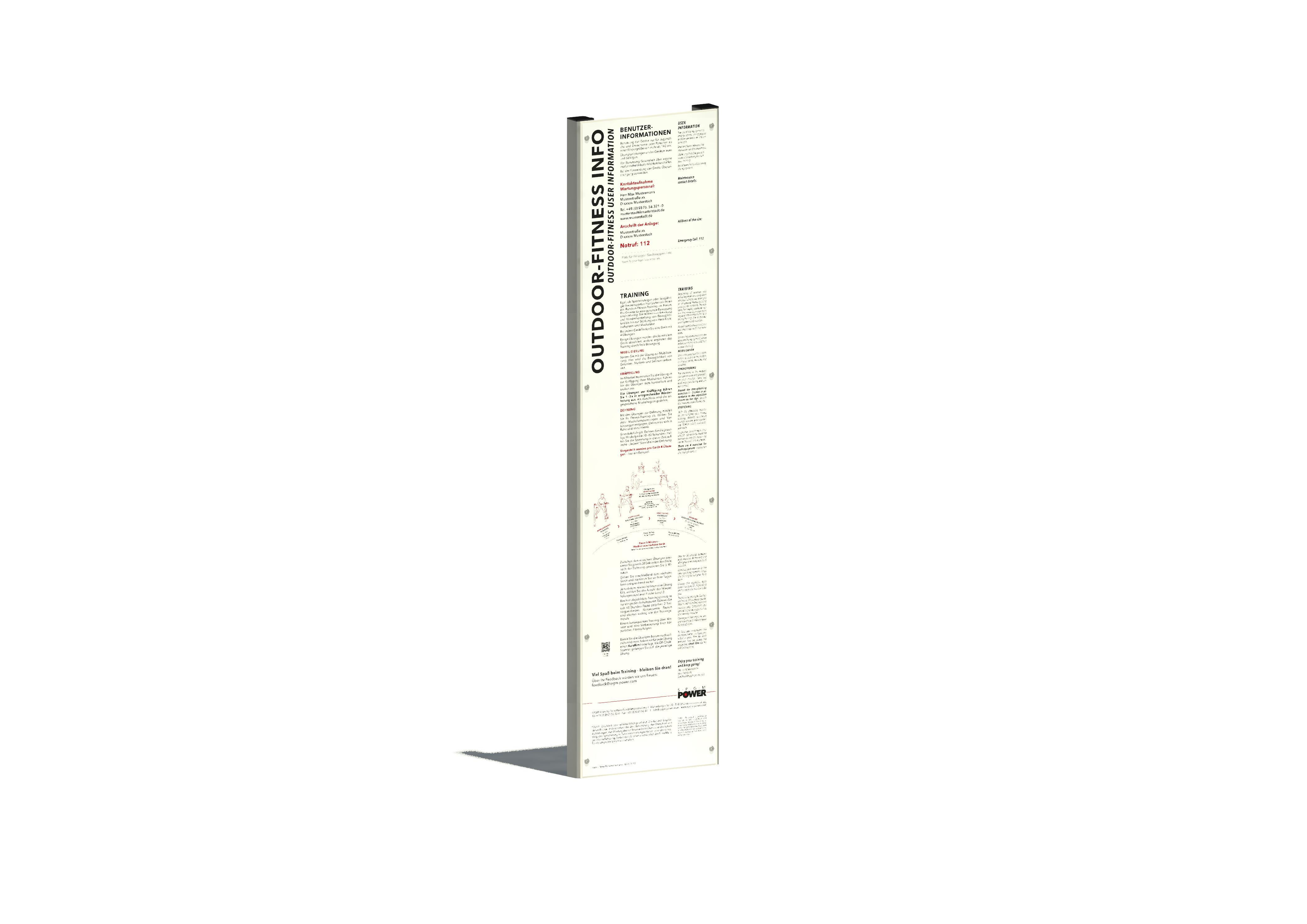 SPGM POWER® Fitness Info-Stele, Maier Spielplatzgeräte