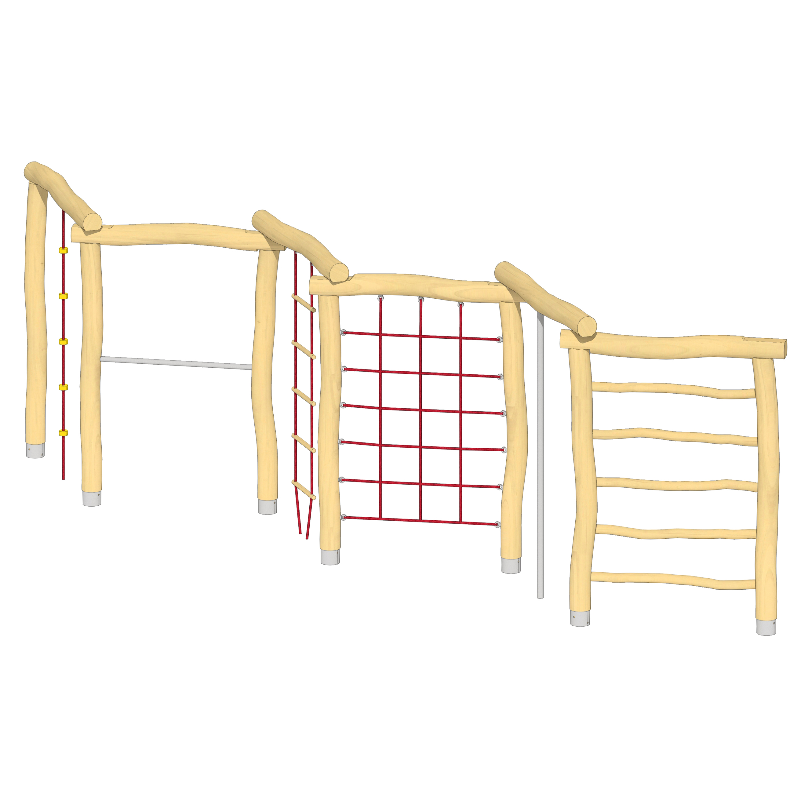 Zick-Zack-Kletterwand 6-teilig