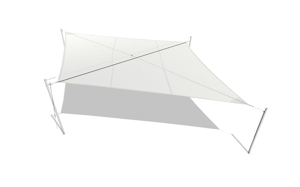Sonnenschutz Quadrat 4,00x4,00 m Ansicht 4