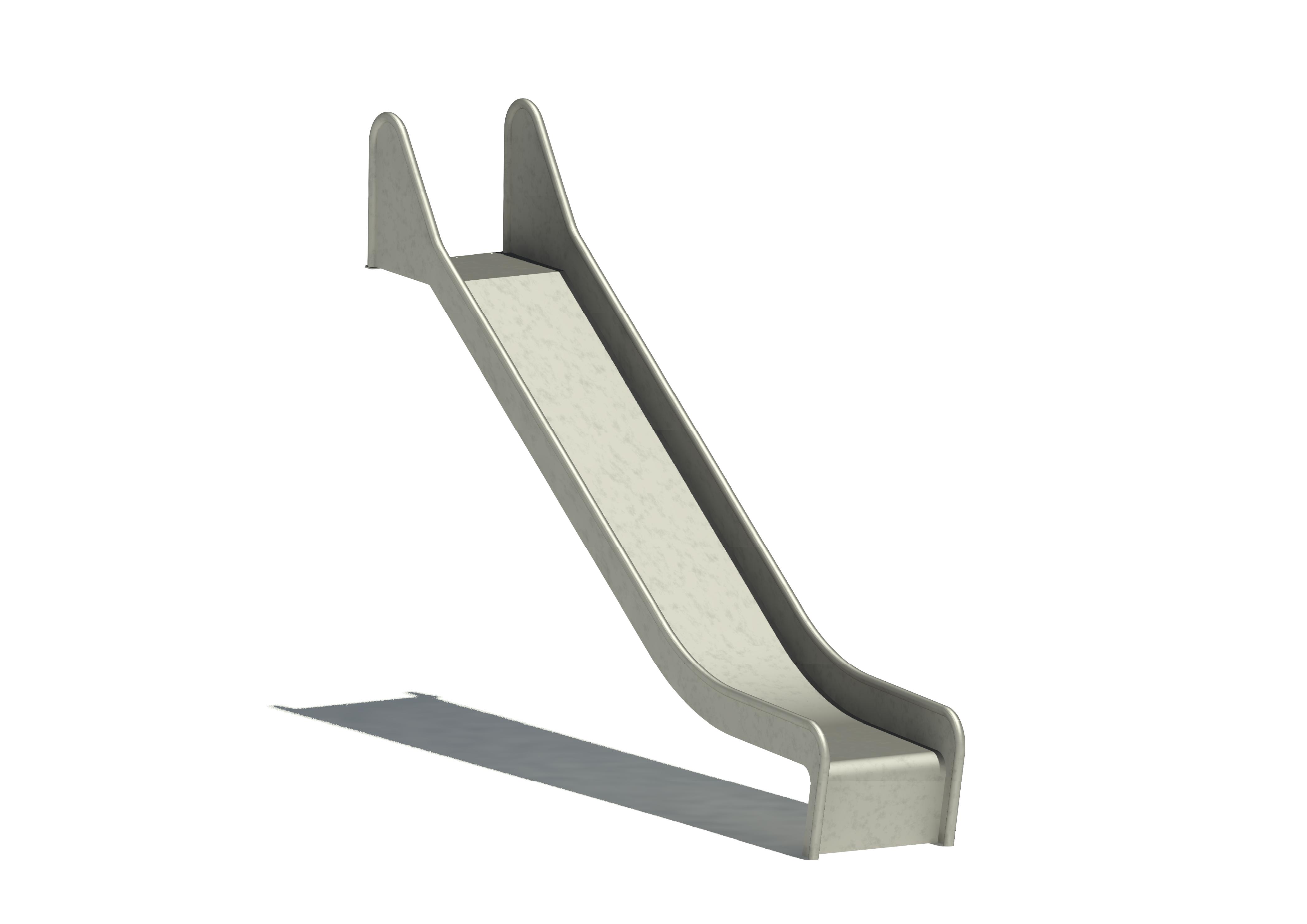 Anbaurutschbahn Edelstahl, ABH 150 cm,Breite 50 cm, Maier Spielplatzgeräte