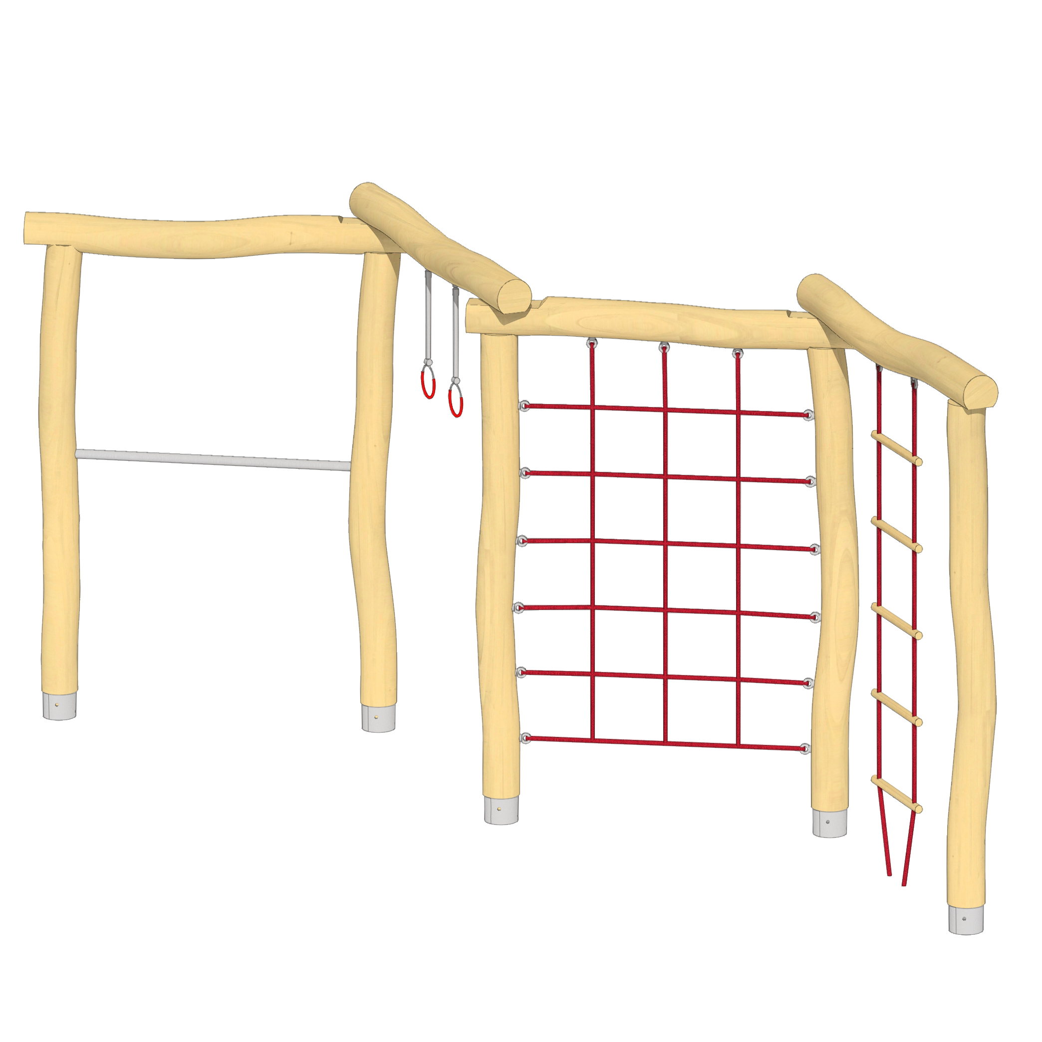 Zick-Zack-Kletterwand 4-teilig Ansicht 2