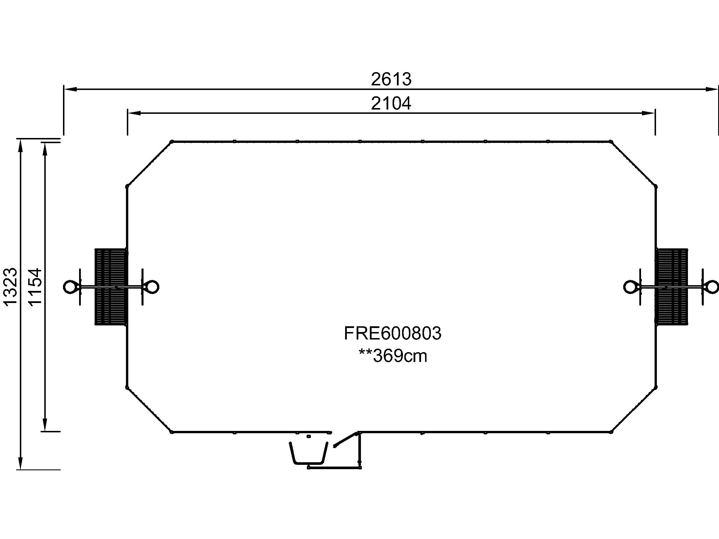 MUGA, 13 x 26 m, WPC FRE600803 Ansicht 6