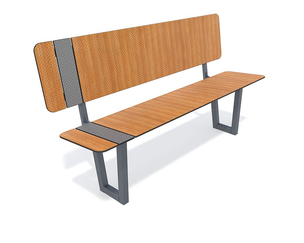 Urbaniq Bank mit Lehne Nalu, eibe