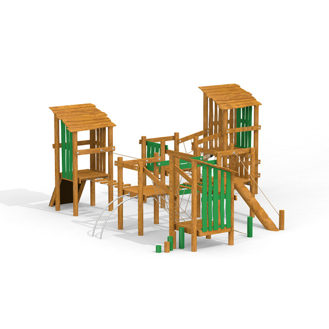 Dschungel Station Klettergerüst mit Spieltürme, Larslaj