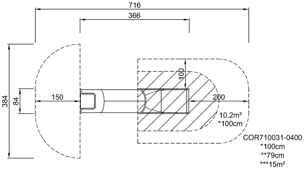 Hang-Röhrenrutsche COR71003 Ansicht 4