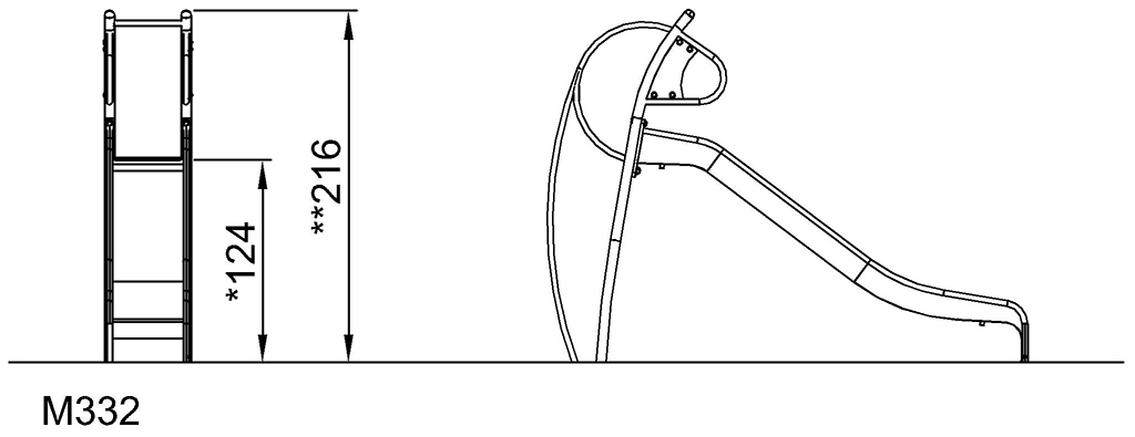 Edelstahlrutsche M332 Ansicht 4