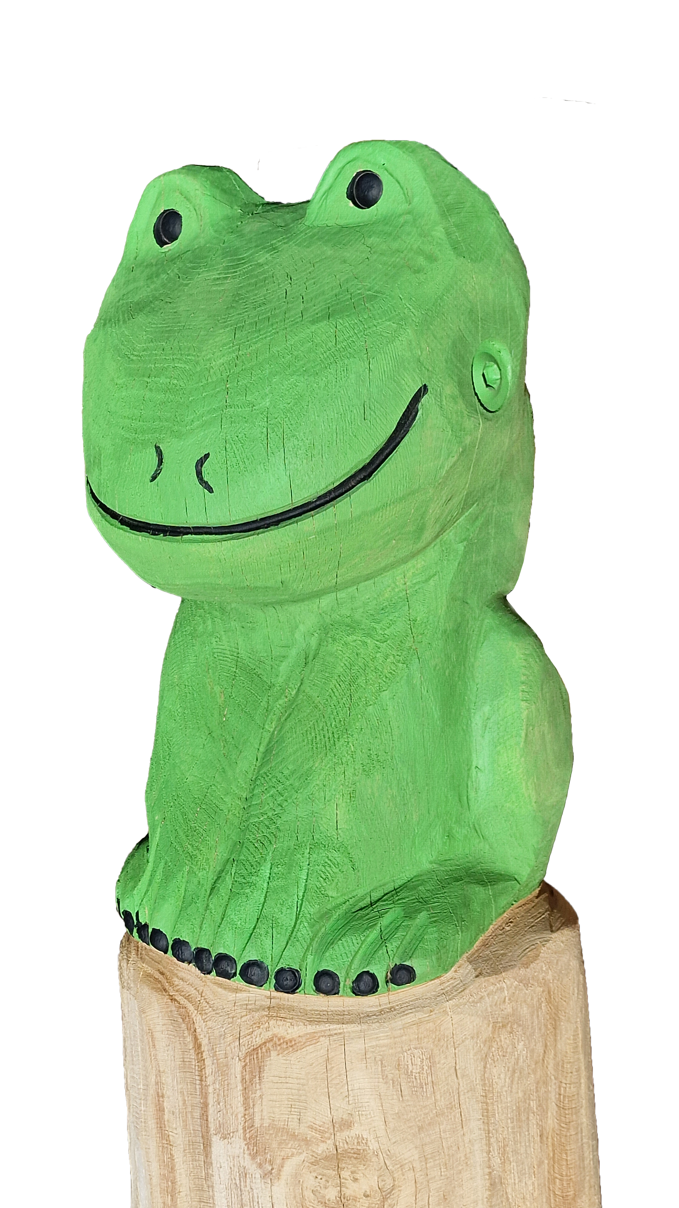 Pfostenkopf/Schnitzfigur Frosch - Ansicht 2